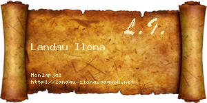 Landau Ilona névjegykártya